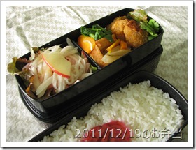 大根尽くし(煮物・サラダ)弁当(2011/12/19)