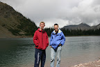Lana and I on the shore of Crypt Lake