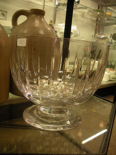 A gorgeous glass compote with so many great possibilities for flower arrangements.