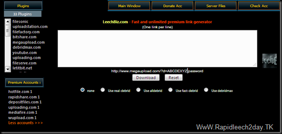 New Server LeechBiz.com - Fast and unlimited premium link generator