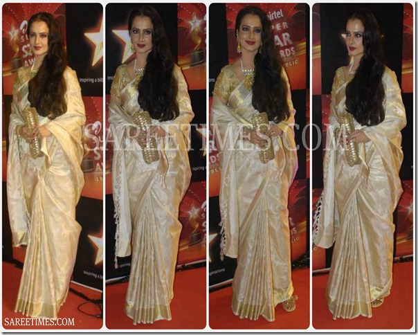 Rekha_Designer_Silver_Saree