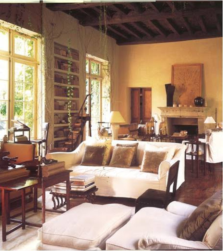 Layered neutral tones work splendidly in this living room.