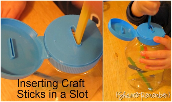 craft sticks in a slot