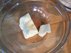 Here's the butter to rub the baking dish with.  The batter needs to slide up the sides.