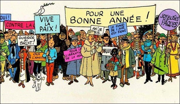 A capa do Tintin publicado no primeiro número de 1947