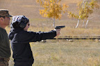Firing the pistol