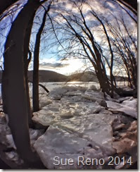 Susquehann River ice jam, by Sue Reno, Fisheye  Image 1