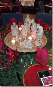 Nativity centerpiece on turntable 12-5-11