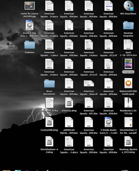 My messy desktop before