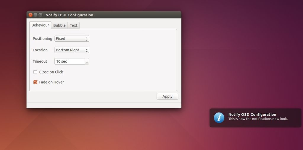 NotifyOSD Config in Ubuntu 14.04 Trusty