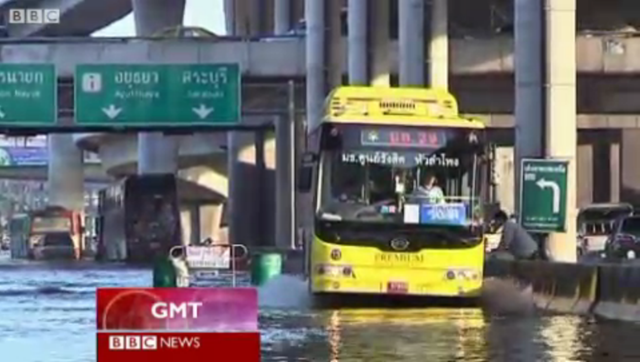 Flooding in Bangkok, Thailand, 19 October 2011. BBC