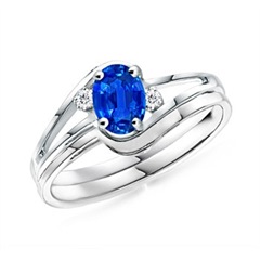 Oval Sapphire and Diamond Ring