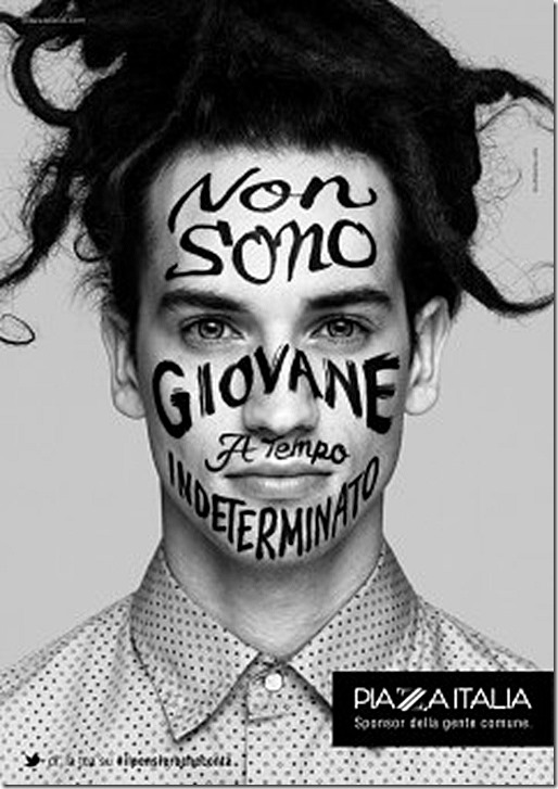 Реклама - Фейс арт художника Гвидо Даниэле (Guido Daniele).для итальянской компании CAMPAGNA PIAZZA ITALIA 2013г. 
