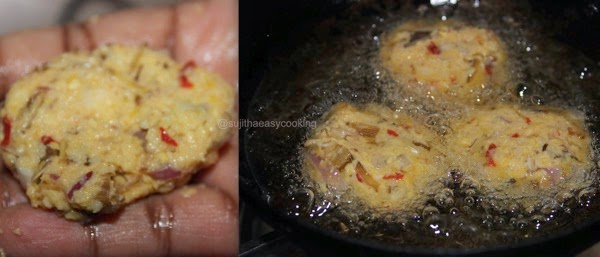 Vazhaipoo Vadai step4