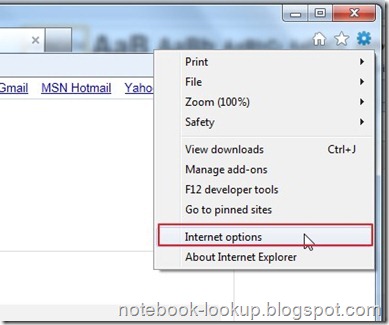 วิธีการตั้งค่าให้ Intetnet Explorer  เป็น Browser ตัวหลักของเครื่อง