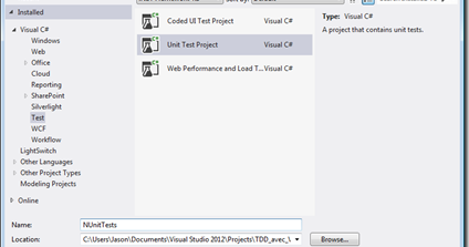 Jason's Architecture and .NET Blog: [Visual C# - Unit Tests] How