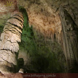 Colunas - quando uma estalactite se junta à estalagmite - Carlsbad Caverns - Carlsbad, NM