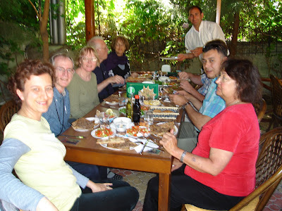 Day 7 : After our demonstation cooking class at the Konya Pizzeria, we enjoy the wonderful outcome.