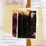 Le collage "Le rideau humide de l'espace" 2005, 500x700mm
