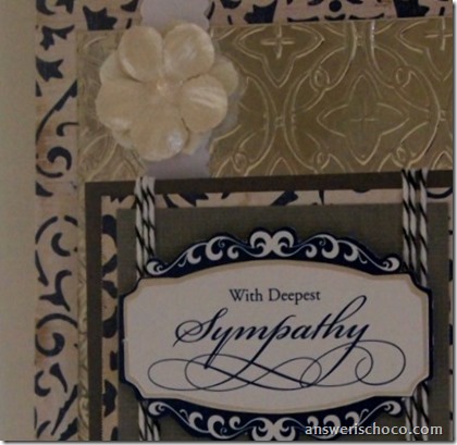 Navy and Silver Sympathy Card 