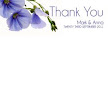 Blue Petal Flower - JPGS 9 Thank You Notepaper