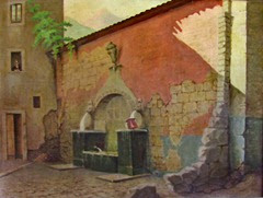 M. Barboni Scanno 1939 olio legno 65x49