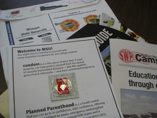 These are some of the contents of the original 'welcome packet.' Some of its recipients found it offensive.