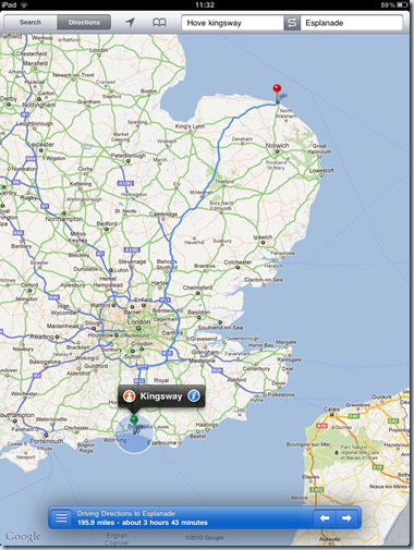 Hove to Cromer Hove to Cromer