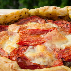 Slow Roasted Tomato and Mozzarella Galettes