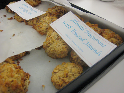 Almond macaroons from our consumer marketing department. They took only 15 minutes to pull together!