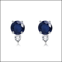 Round-Sapphire-and-Diamond-Earrings
