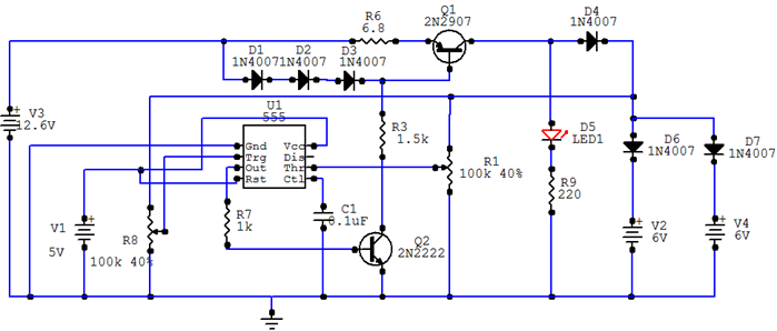 Simple Auto Turn-off Battery Charger