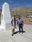 My Freind Alfredo Murillo is standing in US and I am standing in Mexico- this is a spot where you can "cross" for a few feet- we talked at a distance of a few feet with the border patrol.