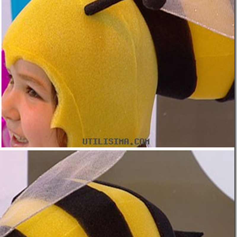 Cómo hacer un gorro – mascara de abeja de Goma Espuma
