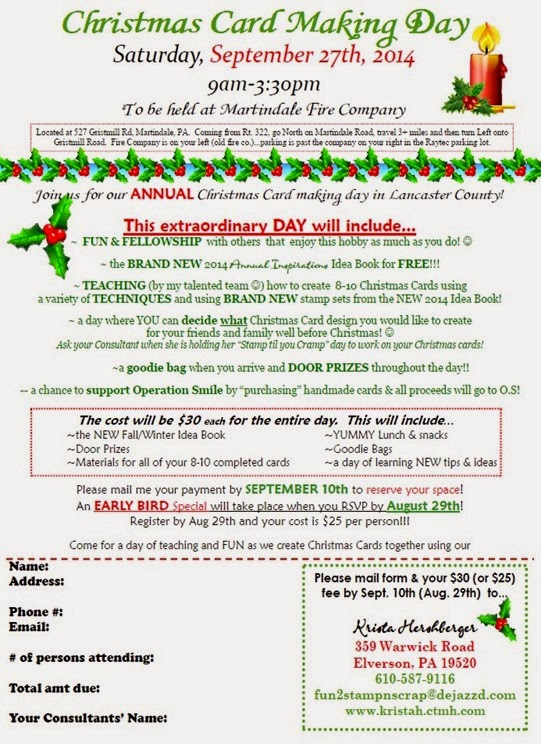 Christmas Cardmaking Day flyer
