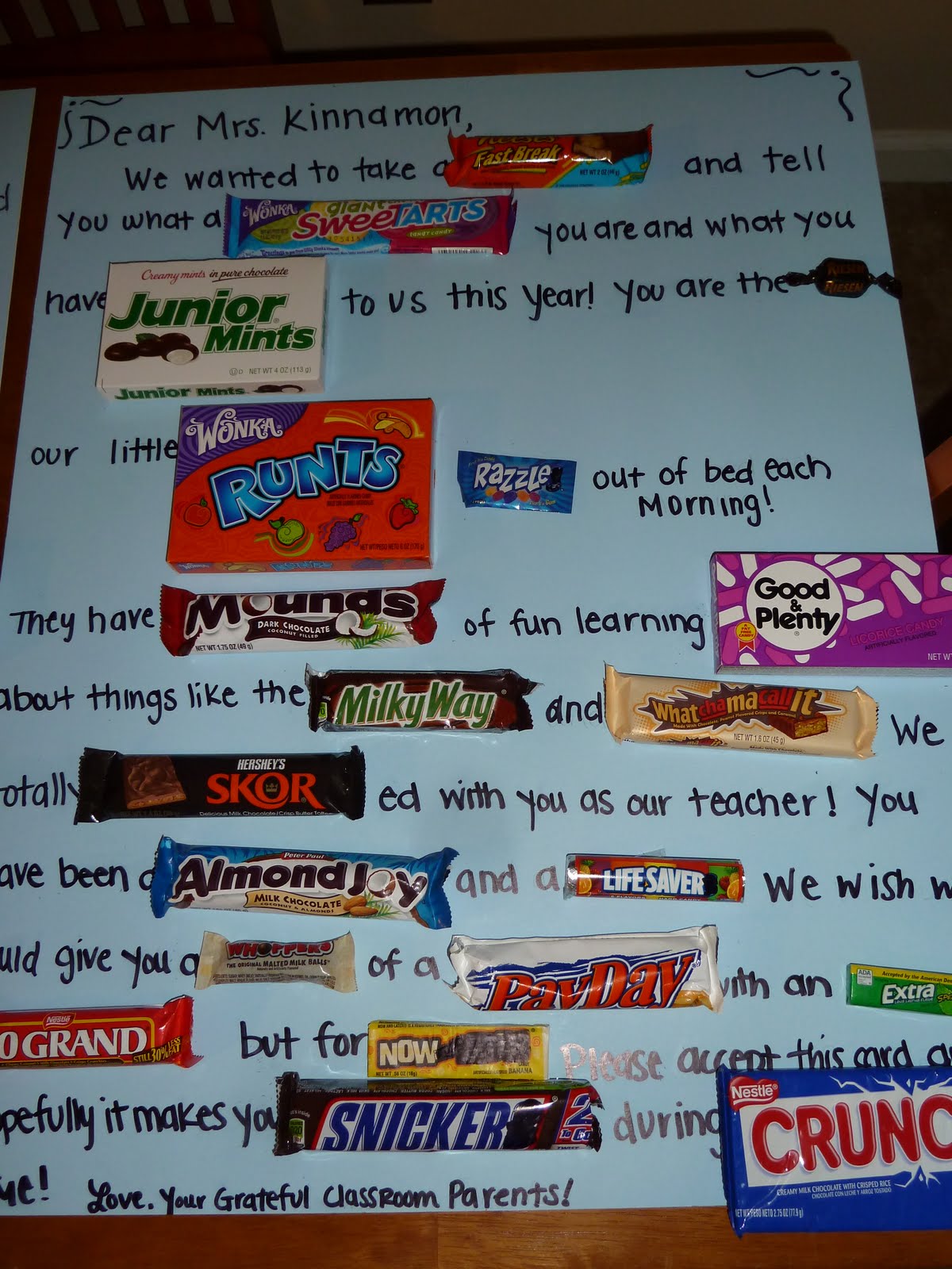 40th Birthday Candy gram messages | just b.CAUSE