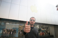 Outside the Apple Store