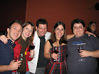 Rafinha, Carol, Klauss, Livinha, Alexandre e Sabrina no fundo