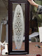 Custom etched cabinet.