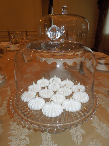 Light and airy meringues were gorgeous enough to double as decor.