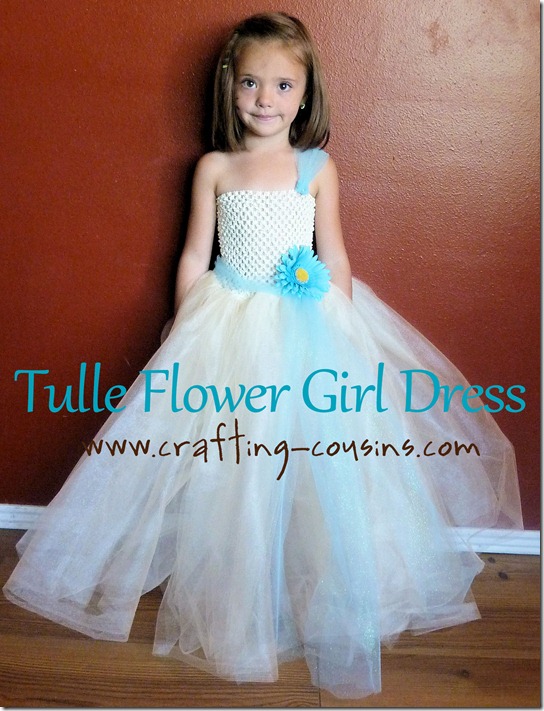 Tulle flower girl dress tutorial from the Crafty Cousins