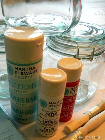 painted glass canisters