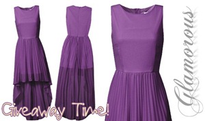Giveaway Glamorous Purple Dip Hem Pleated Skater Dress_thumb Giveaway Glamorous Purple Dip Hem Pleated Skater Dress_thumb