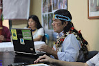 Leader Marlon Santi was on hand to transmit the conference simultaneously by Skype to community members and other colleagues back home in Ecuador.
Photo credit: Zoë Tryon