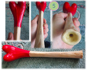 5. 'Transforming the Body's Karma'<br />
Smooth, dense bone, straight shaft. Left leg.<br />
11-1/4  5-1/2 Star. 550. SOLD
