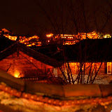 Lijiang - roofs by night