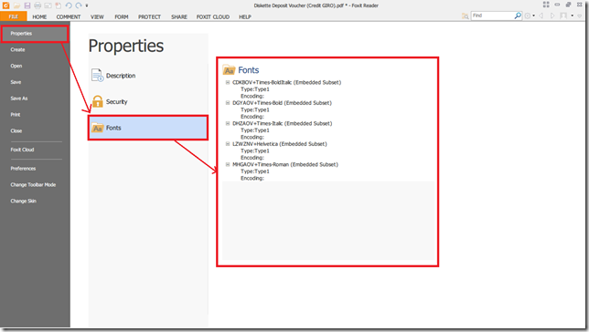 Technology Knowledge Base How To Find Embedded Font In FoxIt Reader