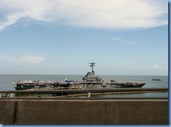 7320 Texas, Corpus Christi - US-181 North - U.S. Navy Aircraft carrier 'USS Lexington' Museum in Corpus Christi Bay from Harbor Bridge