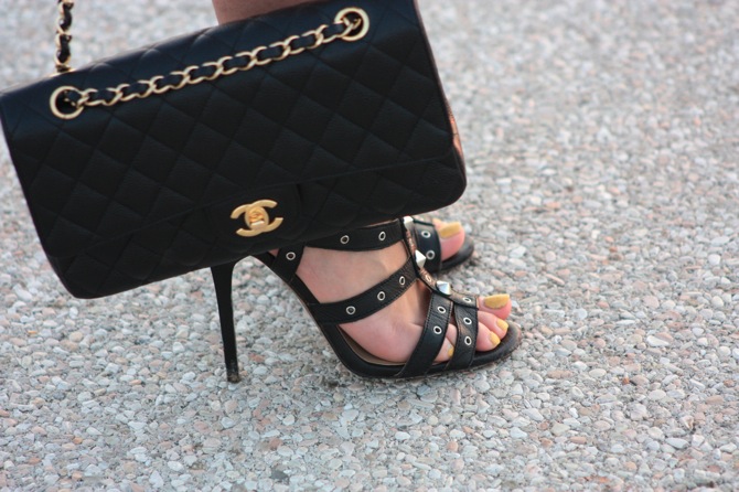 chanel bag, jimmy choo for h&m