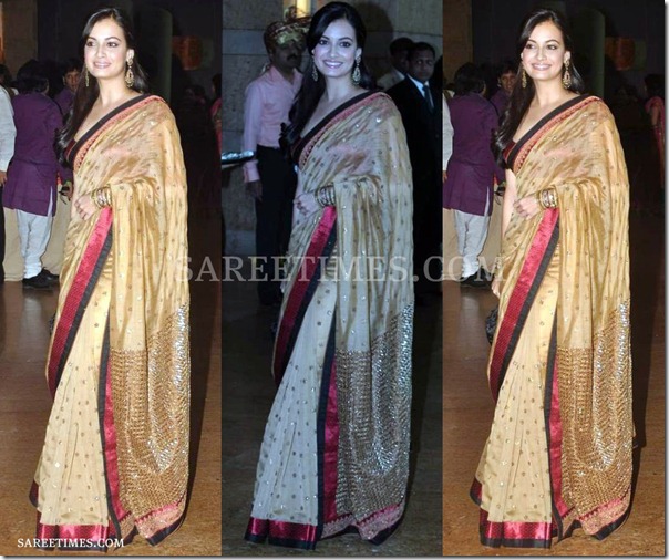 Dia_Mirza_Gold_Saree